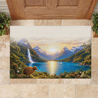 New Zealand Flag Rubber Doormat Scenic Nature