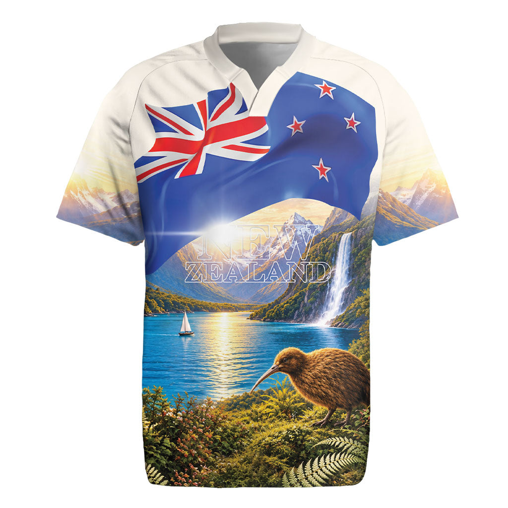 New Zealand Flag Rugby Jersey Scenic Nature