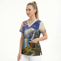 New Zealand Flag Scrub Top Scenic Nature