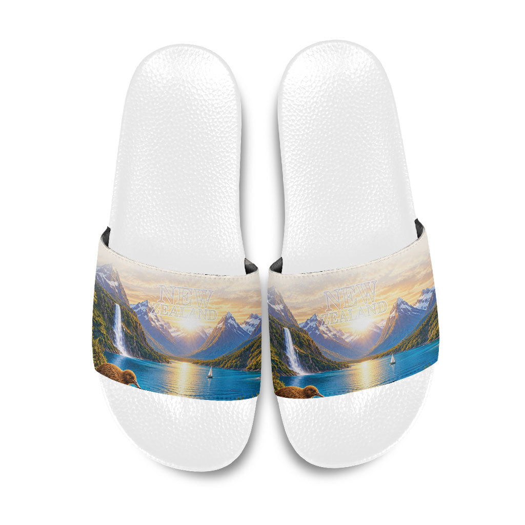 New Zealand Flag Slide Sandals Scenic Nature