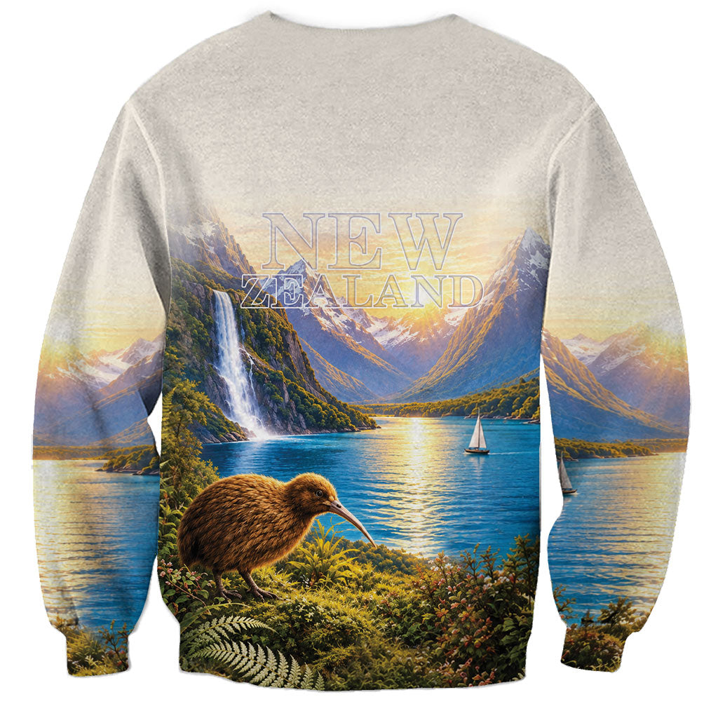 New Zealand Flag Sweatshirt Scenic Nature
