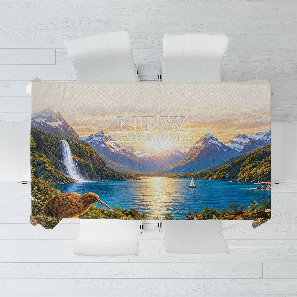 New Zealand Flag Tablecloth Scenic Nature