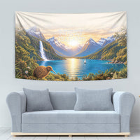 New Zealand Flag Tapestry Scenic Nature