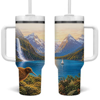 New Zealand Flag Tumbler With Handle Scenic Nature