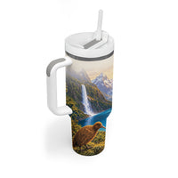 New Zealand Flag Tumbler With Handle Scenic Nature