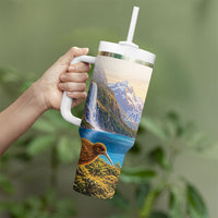 New Zealand Flag Tumbler With Handle Scenic Nature