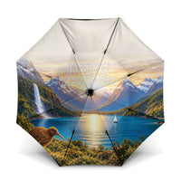 New Zealand Flag Umbrella Scenic Nature
