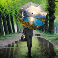 New Zealand Flag Umbrella Scenic Nature