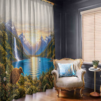 New Zealand Flag Window Curtain Scenic Nature