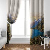 New Zealand Flag Window Curtain Scenic Nature