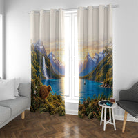 New Zealand Flag Window Curtain Scenic Nature