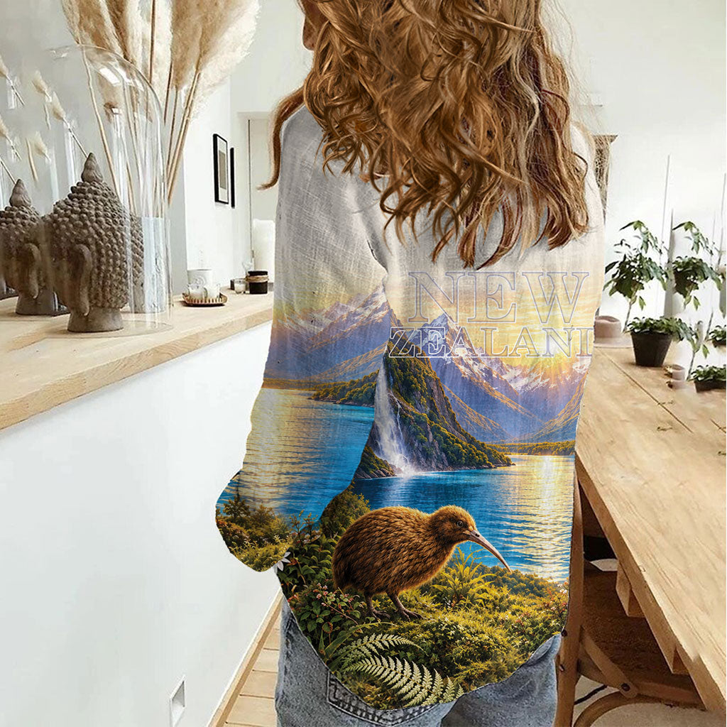 New Zealand Flag Women Casual Shirt Scenic Nature LT05 - Polynesian Pride