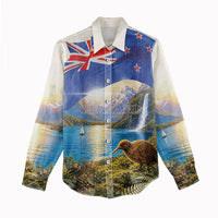 New Zealand Flag Women Casual Shirt Scenic Nature LT05 - Polynesian Pride