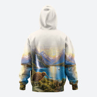 New Zealand Flag Zip Hoodie Scenic Nature