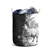 New Zealand Aotearoa Hipi Laundry Basket Maori Pattern