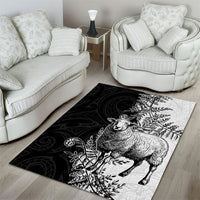 New Zealand Aotearoa Hipi Area Rug Maori Pattern