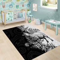 New Zealand Aotearoa Hipi Area Rug Maori Pattern