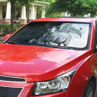 New Zealand Aotearoa Hipi Auto Sun Shade Maori Pattern