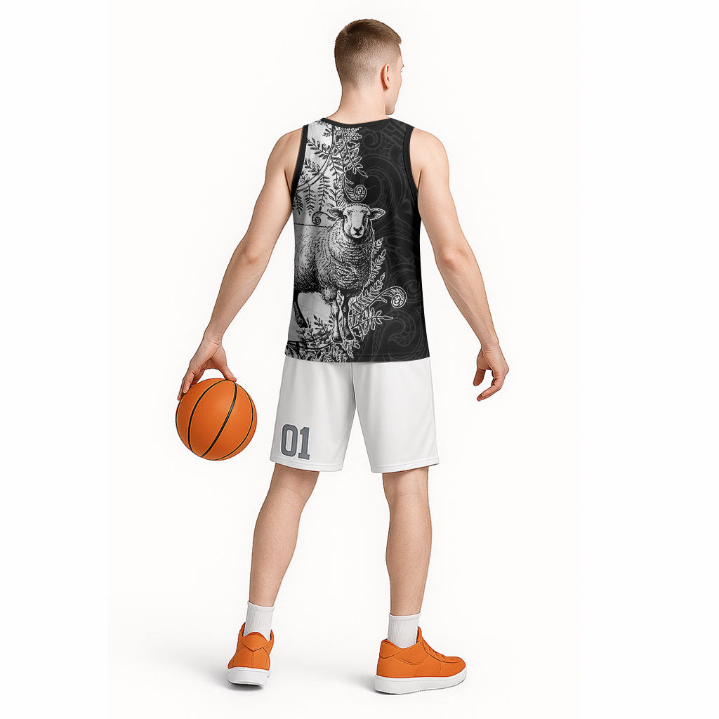 New Zealand Aotearoa Hipi Basketball Jersey Maori Pattern