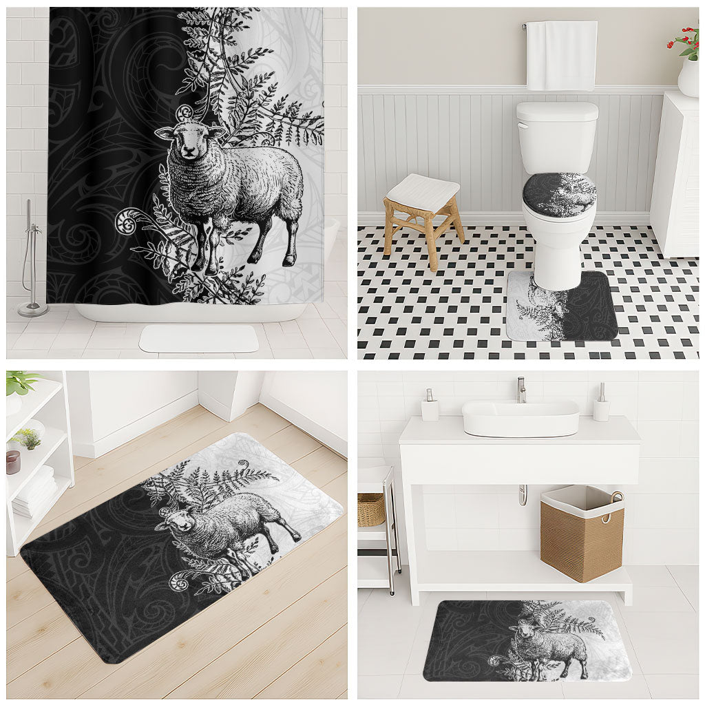 New Zealand Aotearoa Hipi Bathroom Set Maori Pattern