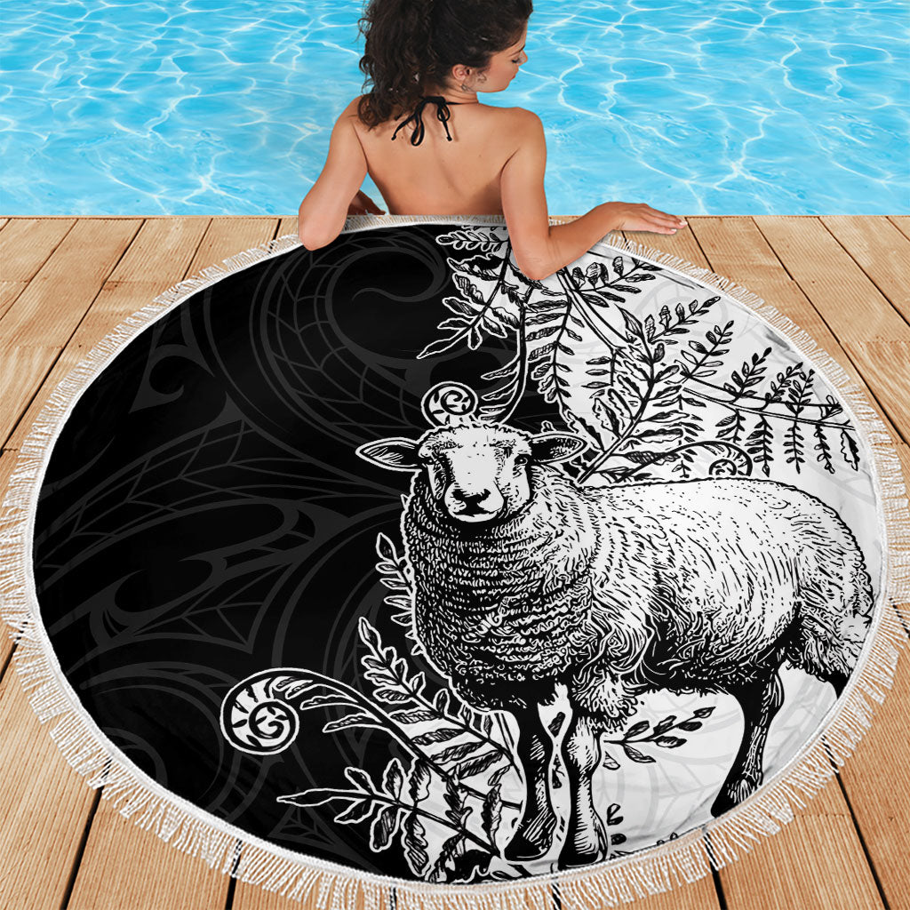 New Zealand Aotearoa Hipi Beach Blanket Maori Pattern