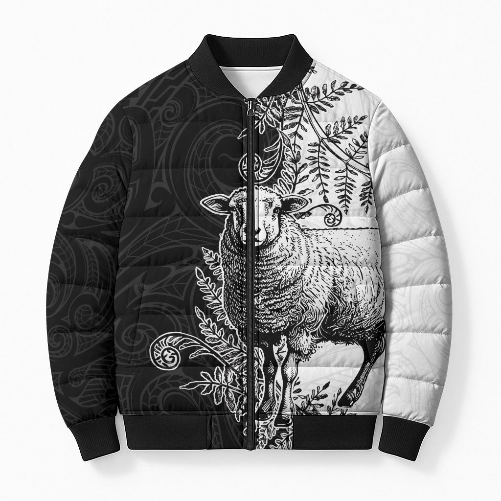 New Zealand Aotearoa Hipi Bomber Puffer Jacket Maori Pattern
