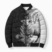 New Zealand Aotearoa Hipi Bomber Puffer Jacket Maori Pattern