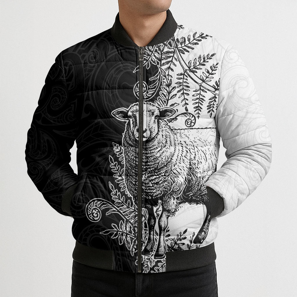 New Zealand Aotearoa Hipi Bomber Puffer Jacket Maori Pattern