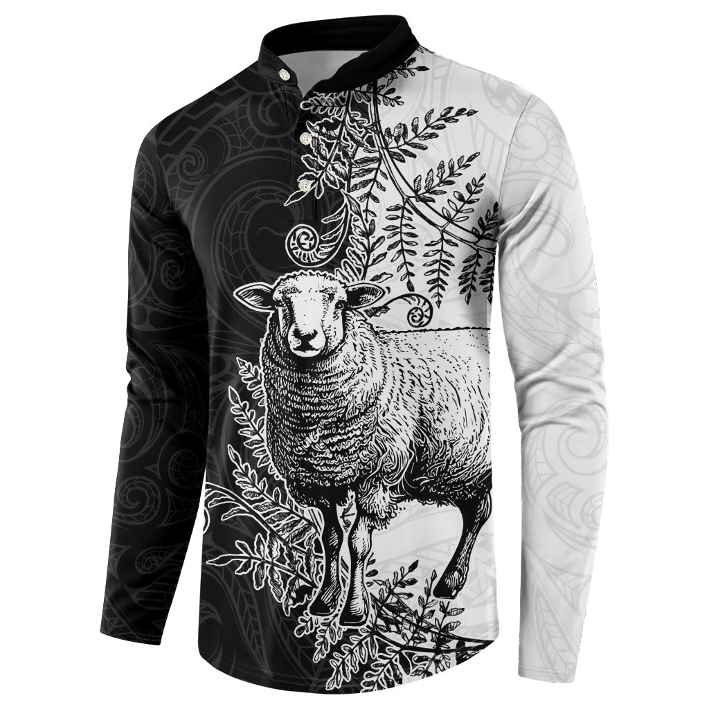 New Zealand Aotearoa Hipi Button Sweatshirt Maori Pattern