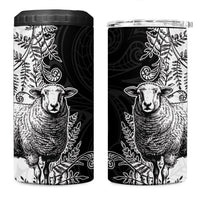 New Zealand Aotearoa Hipi 4 in 1 Can Cooler Tumbler Maori Pattern LT05 One Size: 16 oz Black - Polynesian Pride