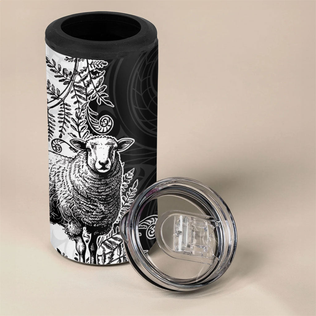 New Zealand Aotearoa Hipi 4 in 1 Can Cooler Tumbler Maori Pattern LT05 - Polynesian Pride
