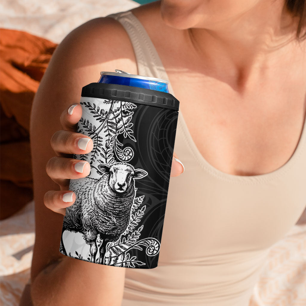 New Zealand Aotearoa Hipi 4 in 1 Can Cooler Tumbler Maori Pattern LT05 - Polynesian Pride