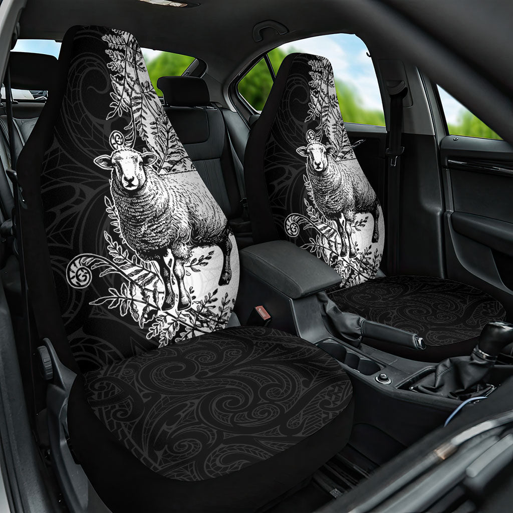 New Zealand Aotearoa Hipi Car Seat Cover Maori Pattern LT05 One Size Black - Polynesian Pride