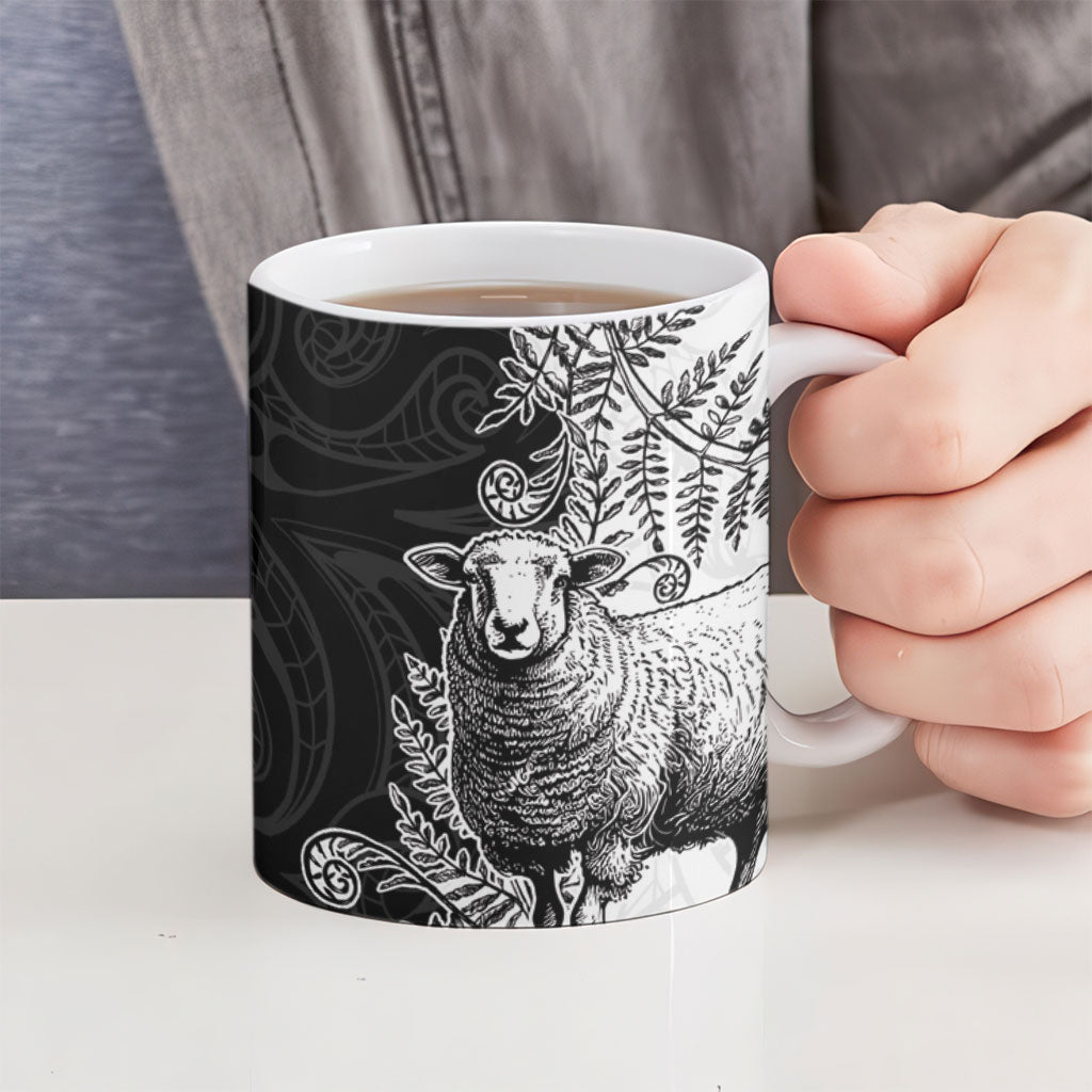 New Zealand Aotearoa Hipi Ceramic Mug Maori Pattern