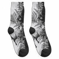New Zealand Aotearoa Hipi Crew Socks Maori Pattern