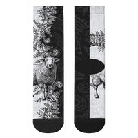 New Zealand Aotearoa Hipi Crew Socks Maori Pattern