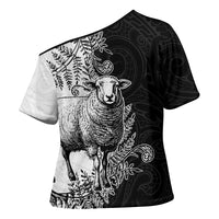 New Zealand Aotearoa Hipi Cross Shoulder Shirt Maori Pattern