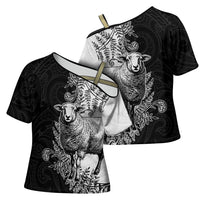New Zealand Aotearoa Hipi Cross Shoulder Shirt Maori Pattern