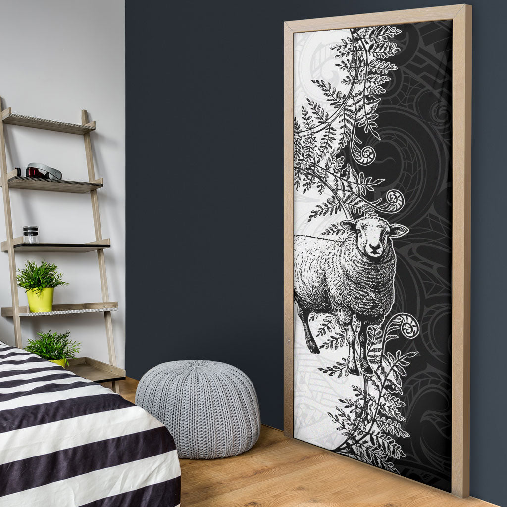 New Zealand Aotearoa Hipi Door Cover Maori Pattern
