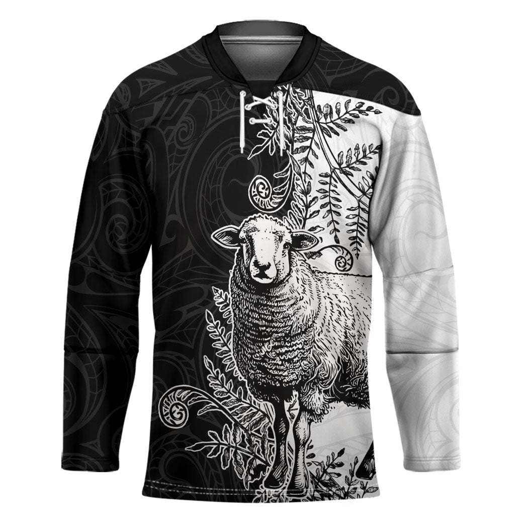 New Zealand Aotearoa Hipi Hockey Jersey Maori Pattern LT05 Unisex Black - Polynesian Pride