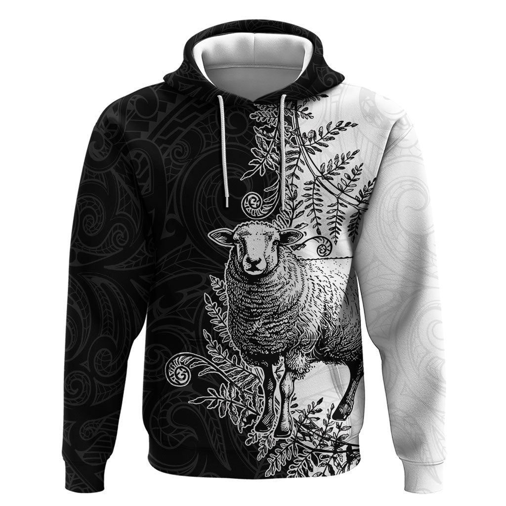 New Zealand Aotearoa Hipi Hoodie Maori Pattern LT05 Pullover Hoodie Black - Polynesian Pride