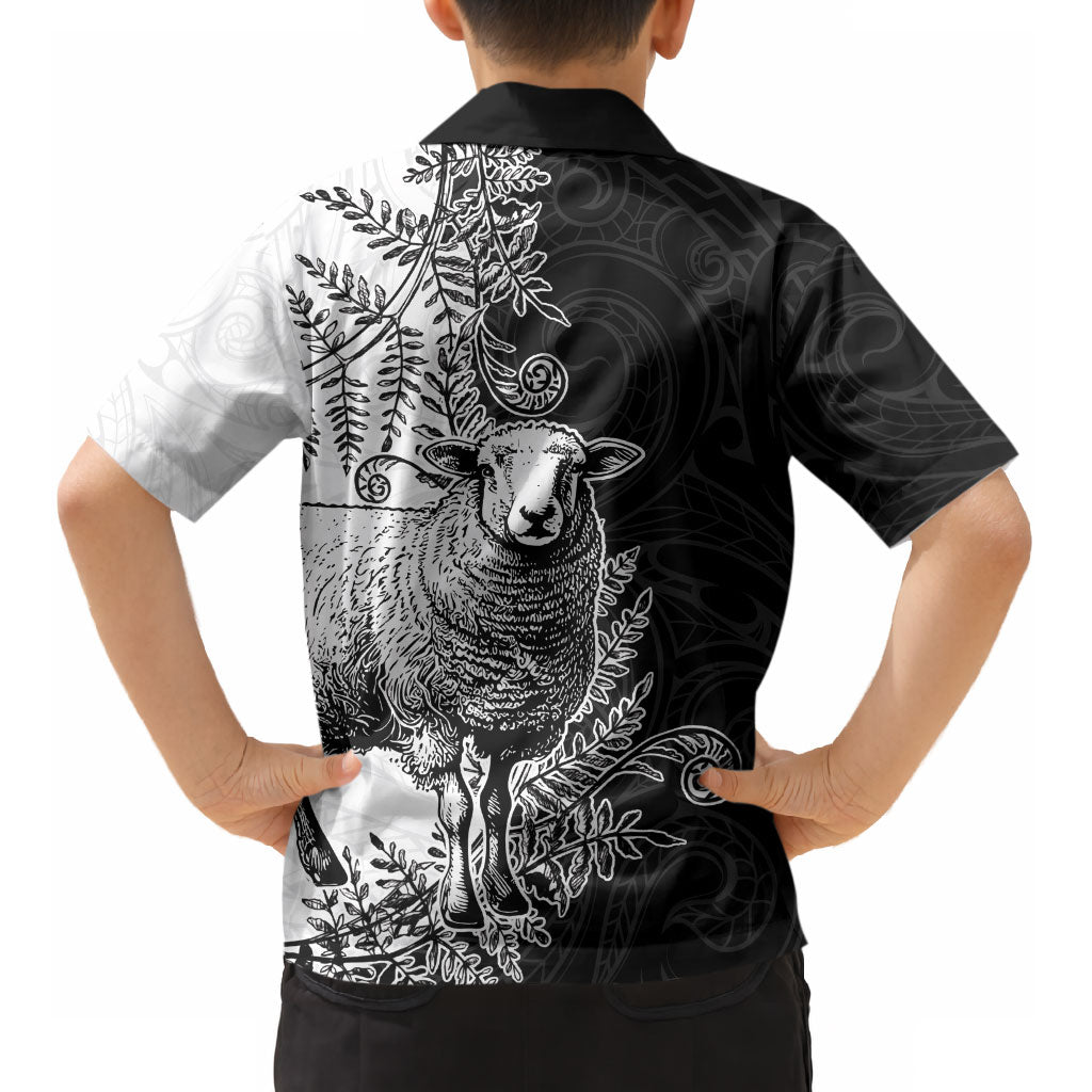 New Zealand Aotearoa Hipi Kid Hawaiian Shirt Maori Pattern