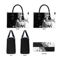 New Zealand Aotearoa Hipi Leather Bag Maori Pattern