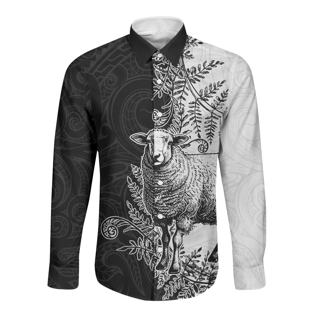 New Zealand Aotearoa Hipi Long Sleeve Button Shirt Maori Pattern