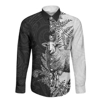 New Zealand Aotearoa Hipi Long Sleeve Button Shirt Maori Pattern