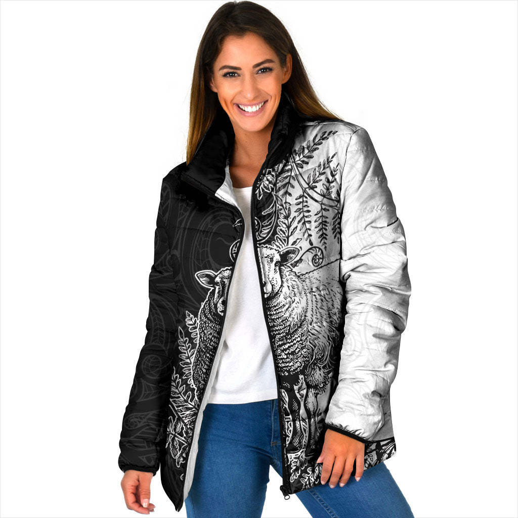 New Zealand Aotearoa Hipi Padded Jacket Maori Pattern