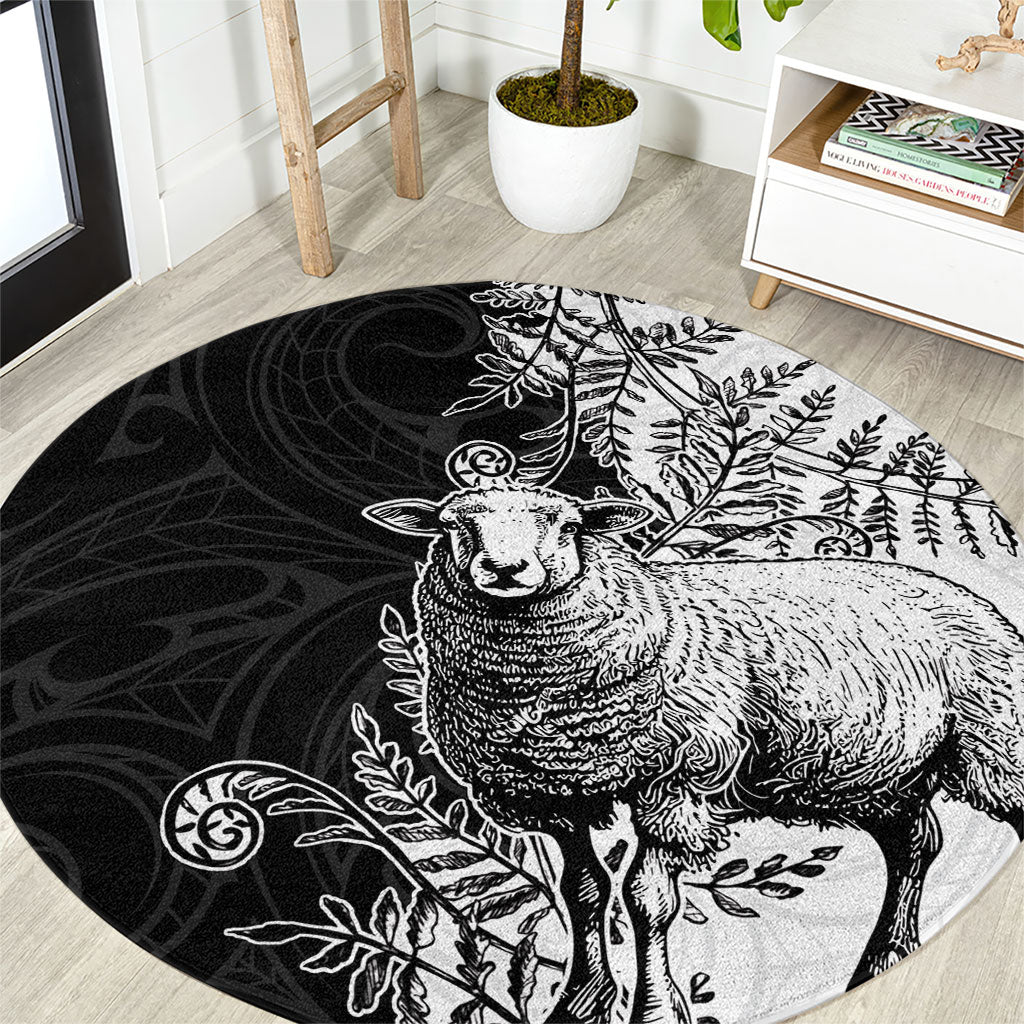 New Zealand Aotearoa Hipi Round Carpet Maori Pattern