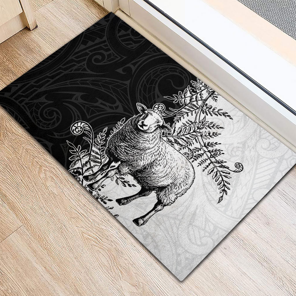 New Zealand Aotearoa Hipi Rubber Doormat Maori Pattern
