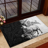 New Zealand Aotearoa Hipi Rubber Doormat Maori Pattern