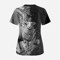 New Zealand Aotearoa Hipi Scrub Top Maori Pattern